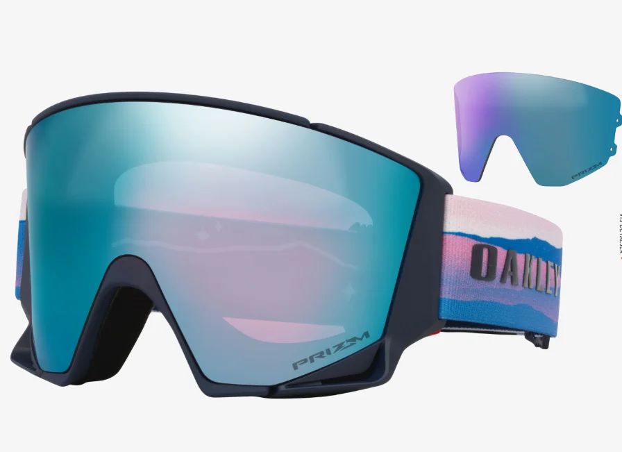 Flow Scape L Mikaela Shiffrin Signature w/Prizm Sapphire &plus; Prizm Iced Ird Linse – Oakley v:1354855