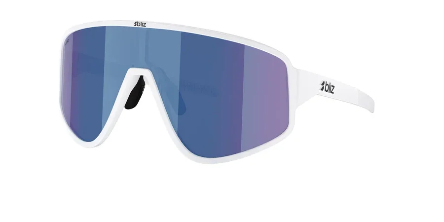 Bliz A004 Briller Matte White, Grey w Blue Mirror v:5518768 Bliz A004 Briller Matte White, Grey w Blue Mirror v:5518768