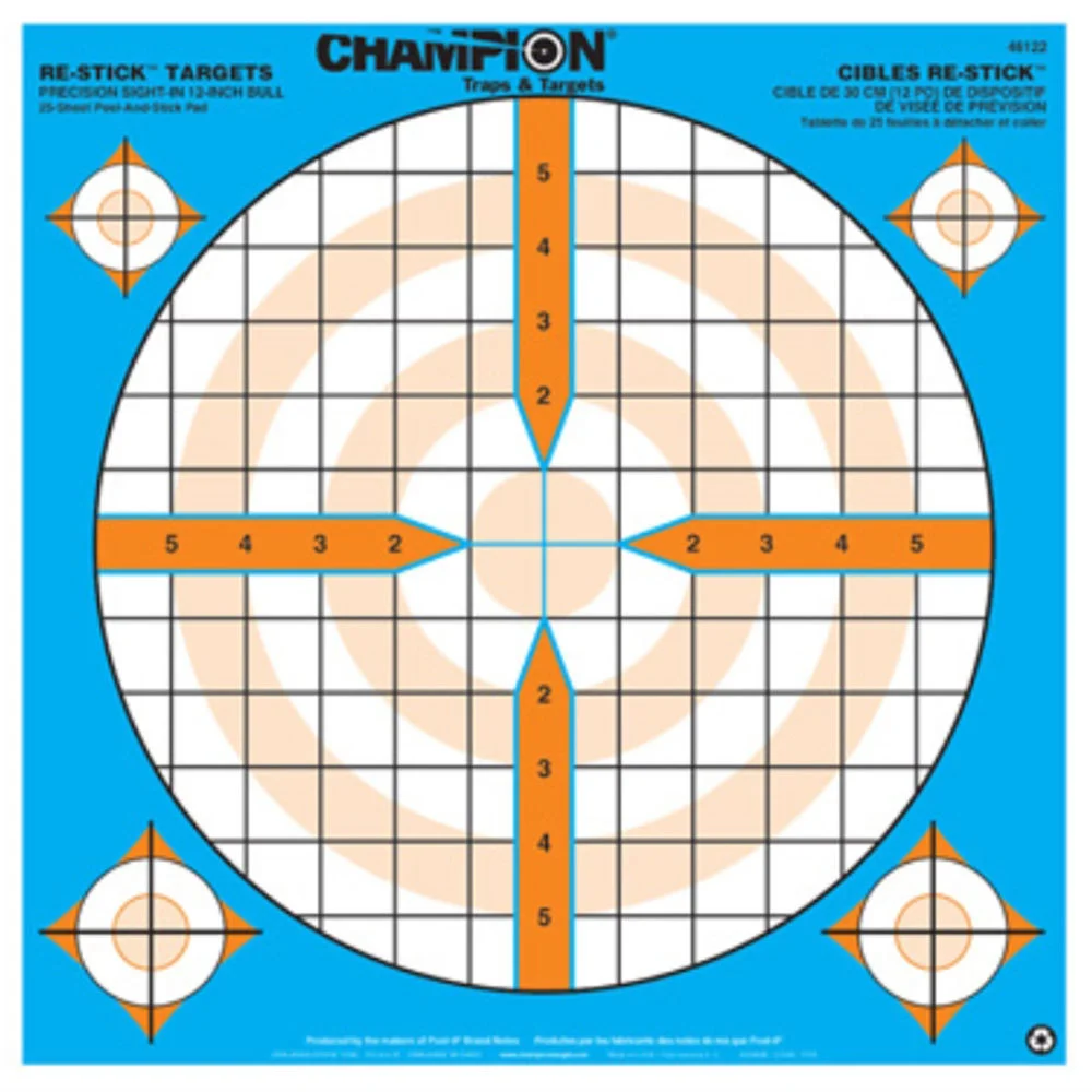 Champion Champion Re-Stick Presisjon Skive (12pk) 12 Selvklebende Skiver v:1788232