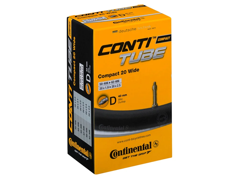 Continental Compact Wide 20 x 2,00-2,40 Dunlop Slange v:4427686 Continental Compact Wide 20 x 2,00-2,40 Dunlop Slange v:4427686