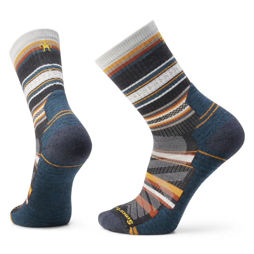 Smartwool Hike Light Cushion Panorama Crew Socks Charcoal v:9397802 Smartwool Hike Light Cushion Panorama Crew Socks Charcoal v:9397802