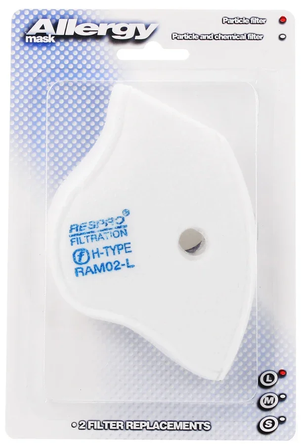 Respro Allergy Particle Filter Hvit, Str. Large v:9710357 Respro Allergy Particle Filter Hvit, Str. Large v:9710357