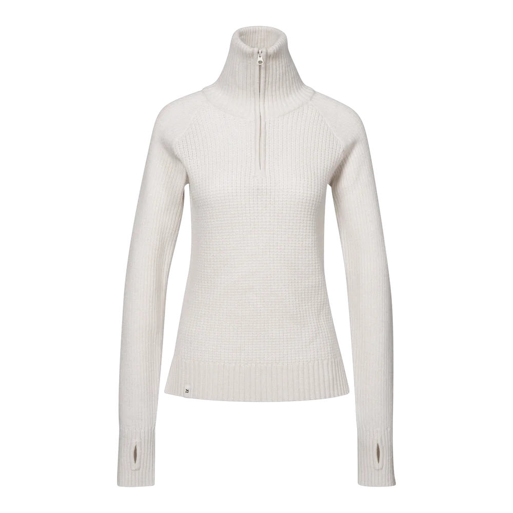 Rav Half Zip, ullgenser, dame - Hvit v:6968086