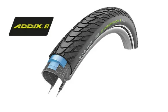 Schwalbe Marathon E-Plus 55-622 Dekk Sort, 700 x 55C, 67 EPI, 1395g v:6807696 Schwalbe Marathon E-Plus 55-622 Dekk Sort, 700 x 55C, 67 EPI, 1395g v:6807696