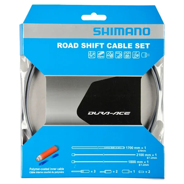 Shimano Dura Ace 9000 Girwiresett Grå, Polymer-belagte wire v:9662358 Shimano Dura Ace 9000 Girwiresett Grå, Polymer-belagte wire v:9662358