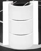 Aluminium 2 mm Spacer Hvit, 1 1/8″ v:8319830