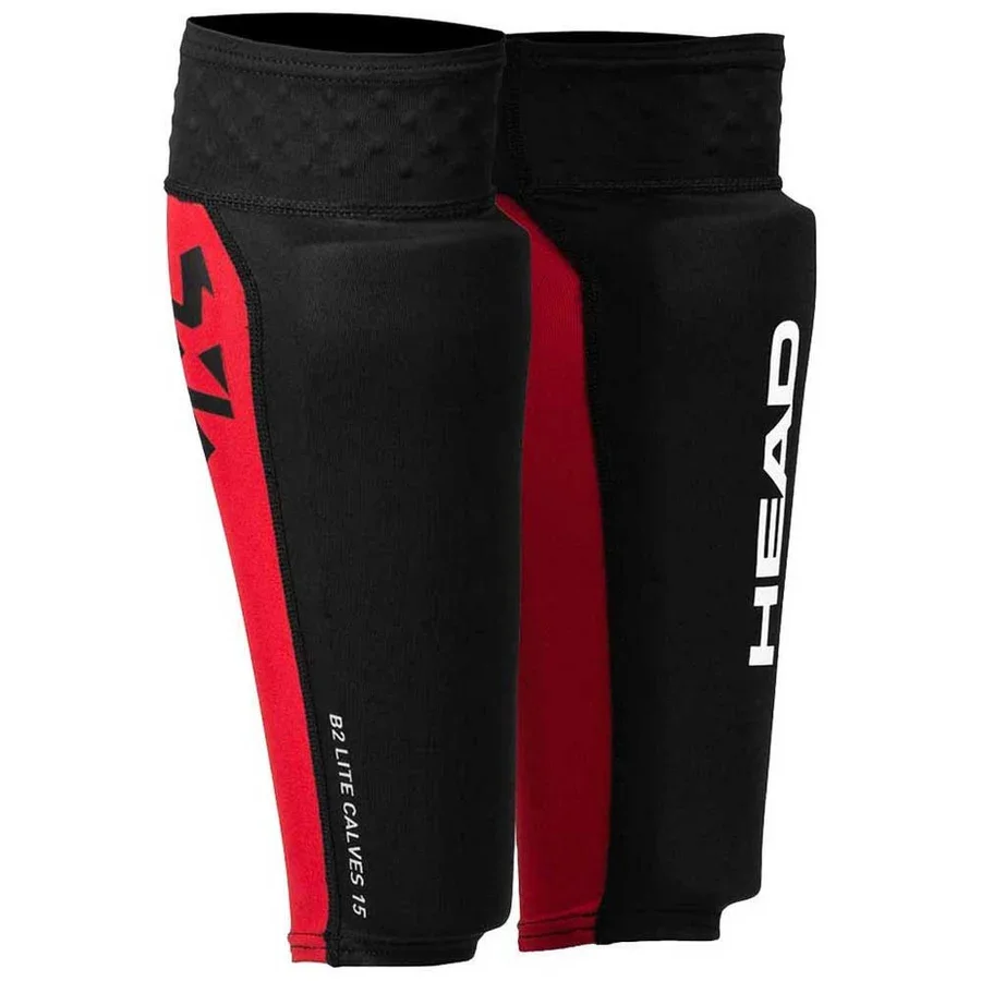 Head B2 Lite Calf Guards Sort/Rød, Str. S v:9801920
