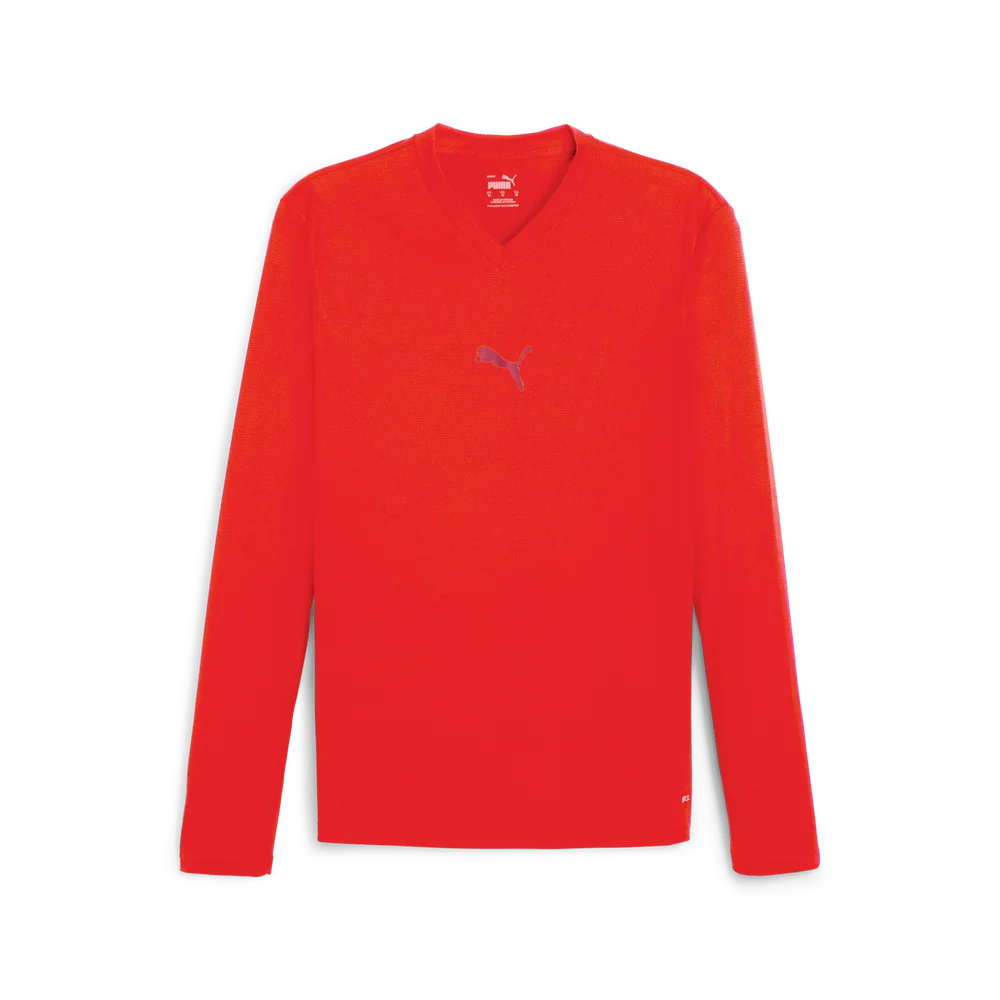 teamGOAL Baselayer Tee Long Sleeve, kompresjonstrøye, herre - Rød v:1192418