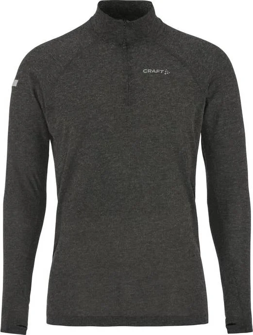 Craft Men’s ADV SubZ Wool LS Tee 3 Black-Melange v:3554142