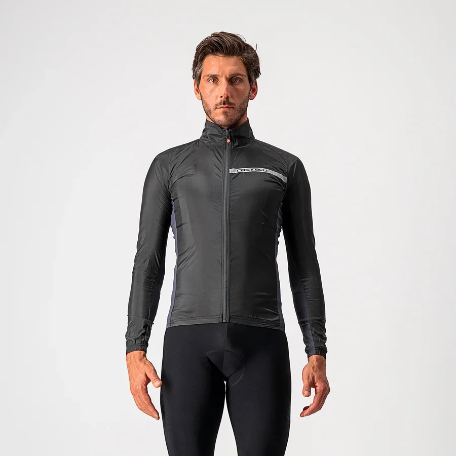 Castelli Squadra Stretch Vindjakke Light Black/Dark Gery, Str. L v:1691752