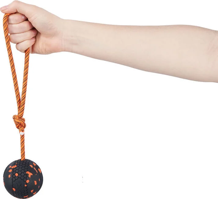 Non-stop Dogwear Dog Ball On Rope 70×70 Orange/black v:9005321 Non-stop Dogwear Dog Ball On Rope 70×70 Orange/black v:9005321